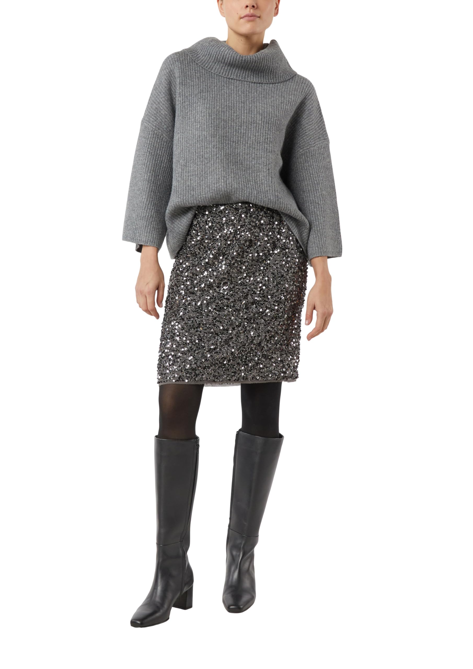 Comma Kurzer Paillettenrock