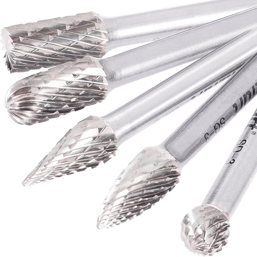Set de 5 fresas rotativas de carburo de tungsteno 1/4" miniatura 2