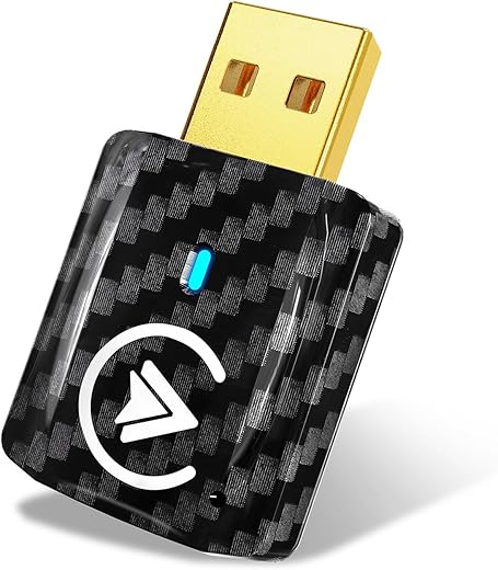 MSXTTLY Wireless Android Auto & Carplay Wireless Adapter, Wireless 2 IN 1 Stick Konvertieren Wired Android Auto/Carplay in kabellos für Autos mit…