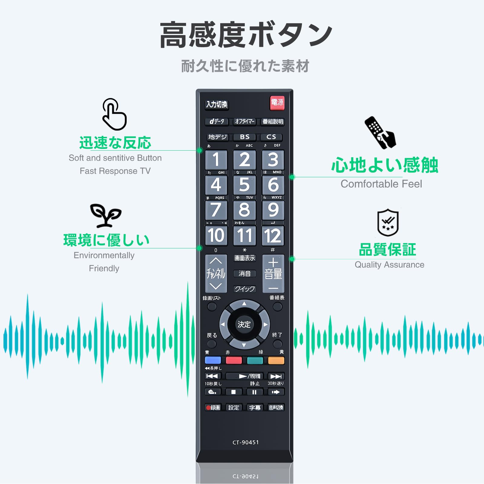 Amazon | テレビリモコン CT-90451 for TOSHIBA 東芝テレビリモコン