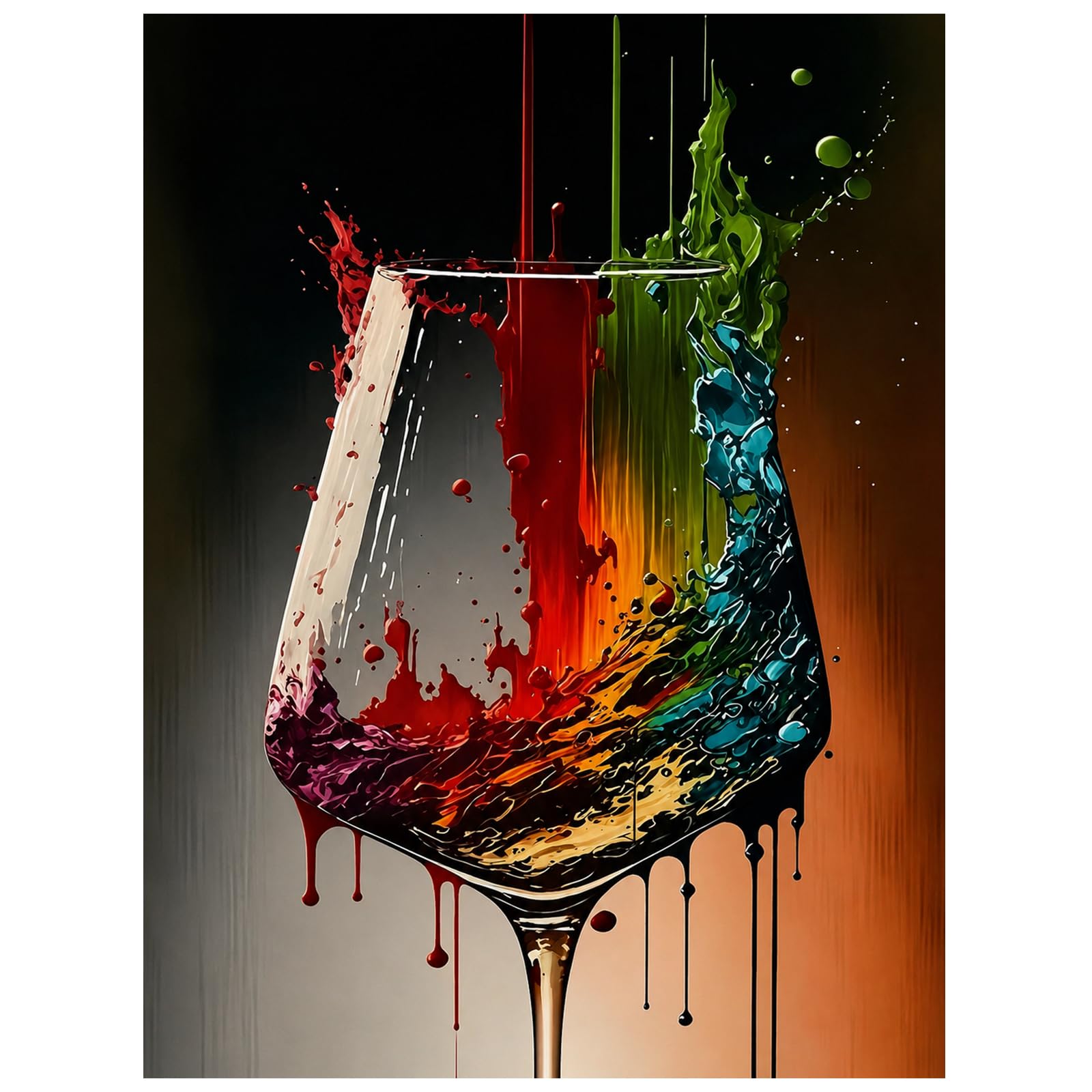 Aapxi Diamond Painting Kits for Adults, Wine Glass Diamond Art Kits, 5D Diamond Painting Full Drill Gem Art DIY Craft for Beginners, Home Wall Decor Gift 12x16Inch