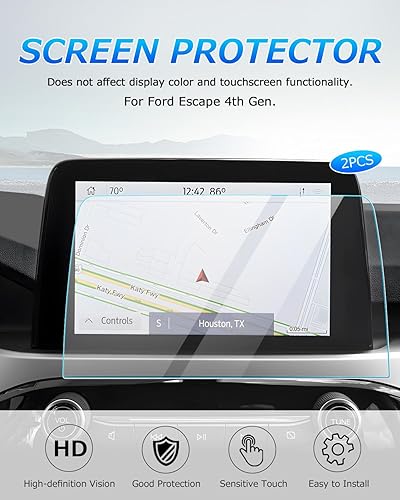 Miniatura 2 de Autorder 2 protectores de pantalla para Ford Escape SESELTitanium 2020 2021 2022 2023 Accesorios de vidrio templado de 8 pulgadas para pantalla