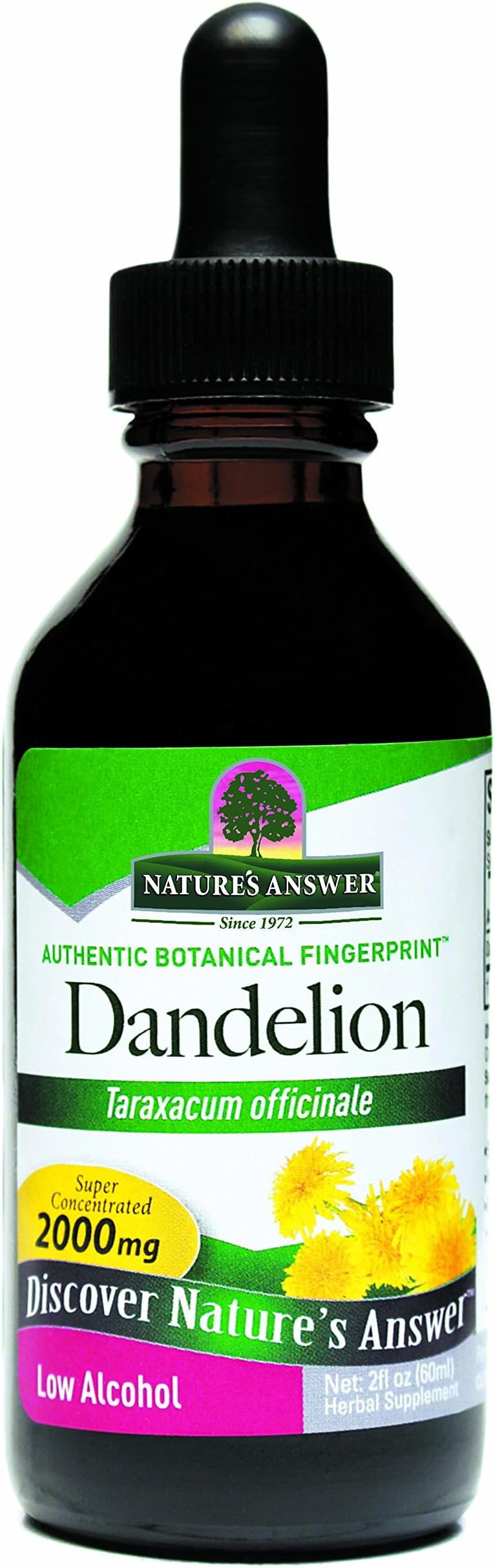 Dandelion Root Extract 2 Oz – Low Organic Alcohol, Detox & Liver Support Supplement – Made in USA, Kosher, Gluten Free – Dandelion Root Supplement
