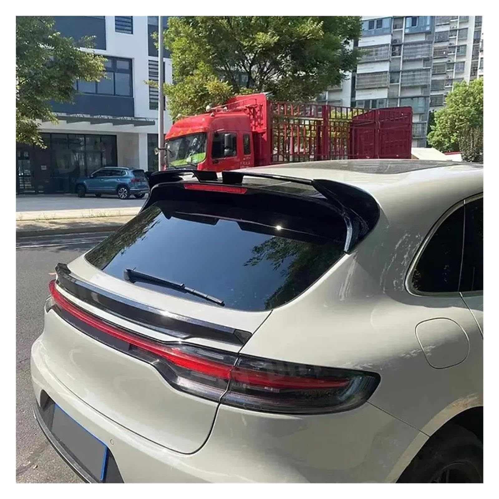 Tylne skrzydło spoilera z włókna węglowego kompatybilne z Porsche Macan 2018+ ABS Spoiler bagażnika zestawy karoseryjne akcesoria(Carbon look)