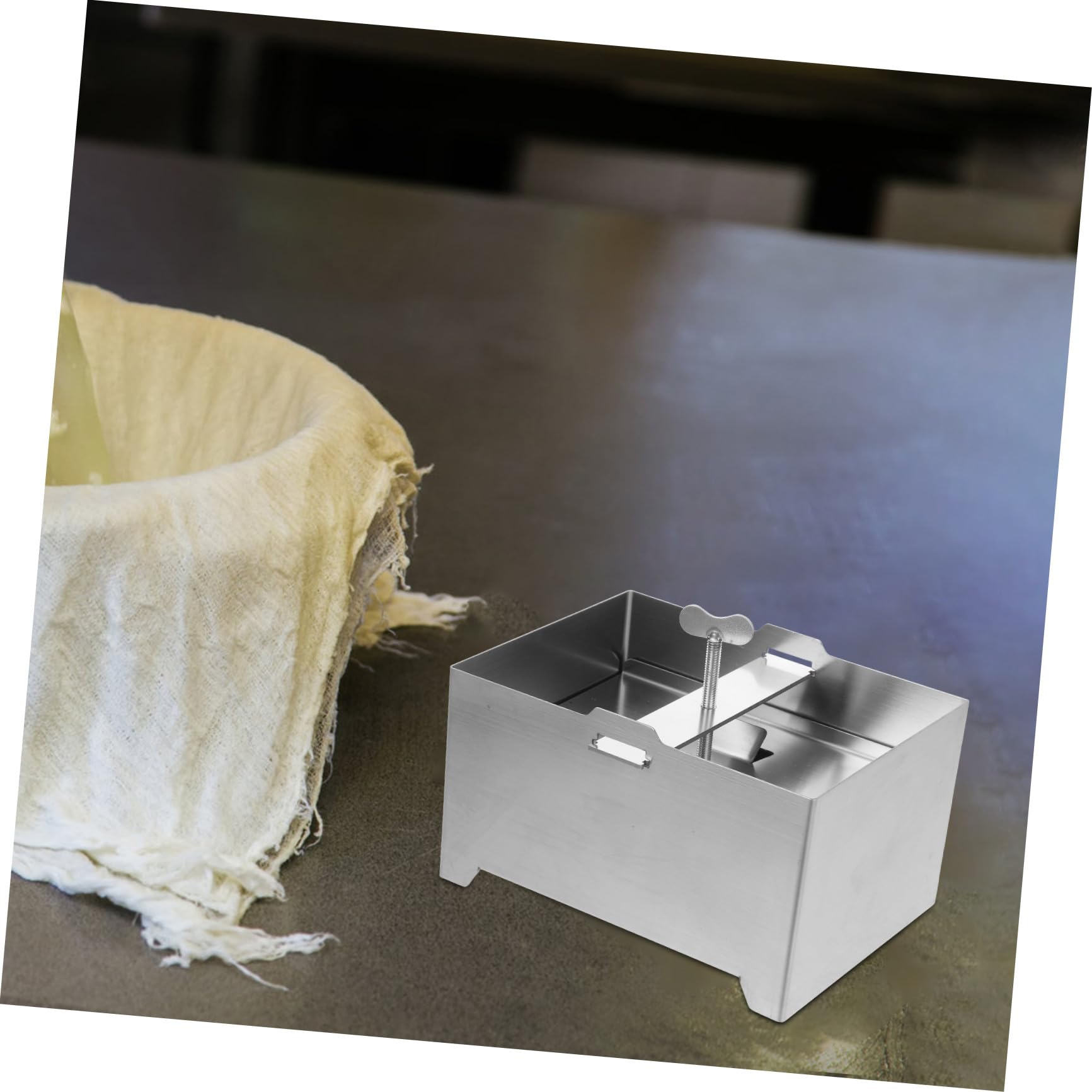 Angoily Praktische Käsepresse für Käseherstellung aus Edelstahl Glatte Tofu Pressform Einfache Reinigung und Tofu Herstellung zu Hause