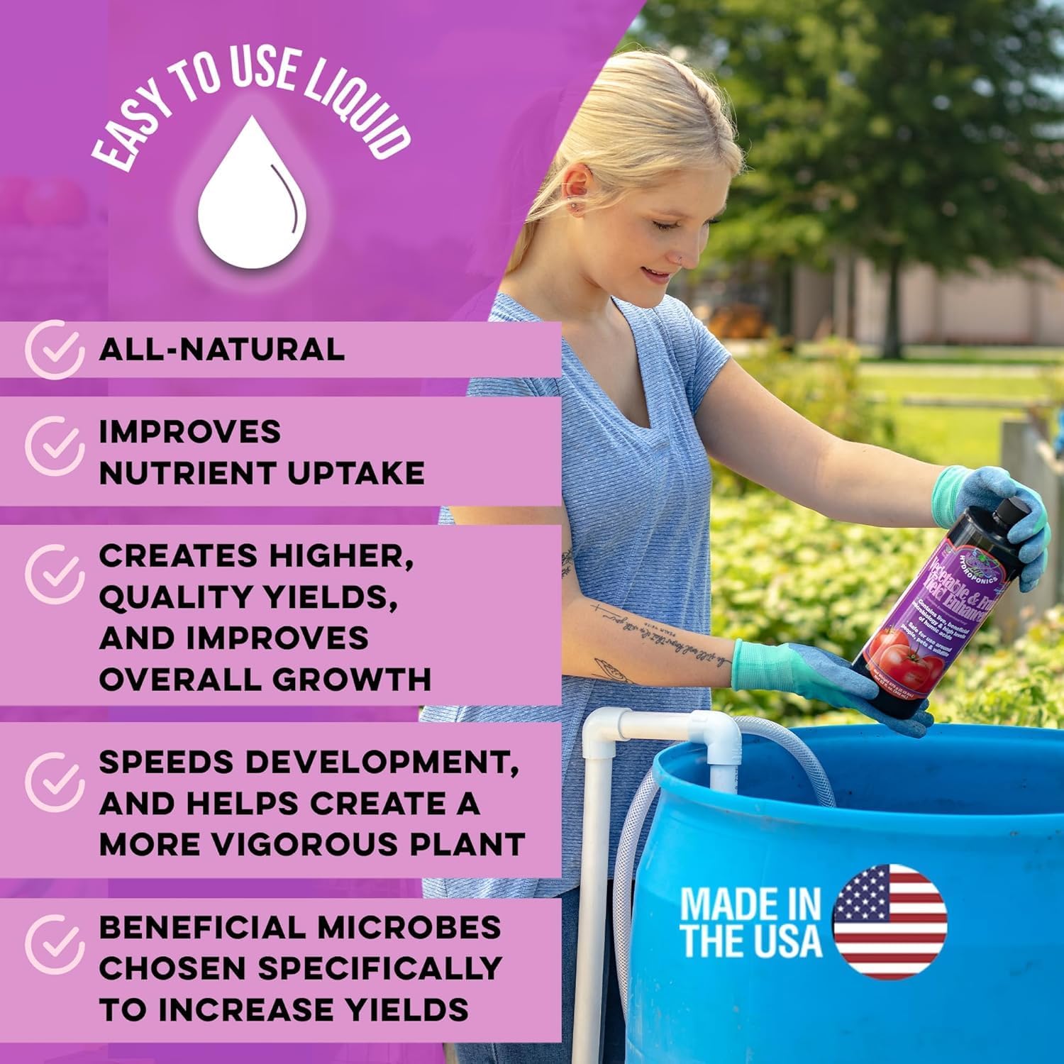Microbe Life Hydroponics Additive Kit, Includes One 16-Ounce Bottle Each of Photosynthesis Plus, Foliar Spray & Root Dip, and Vegetable and Fruit Yield Enhancer, Use with Any Feeding Systems