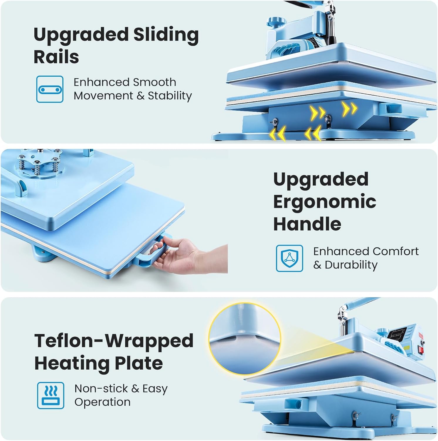 8 in 1 Heat Press kit, 15x15 Heat Press Machines with Attachment 9-30oz Tumblers Press, Hats Press, Flats Press, Multifunction Combo DIY Heats Transfer Press Vinyl for Beginners and entrepreneu