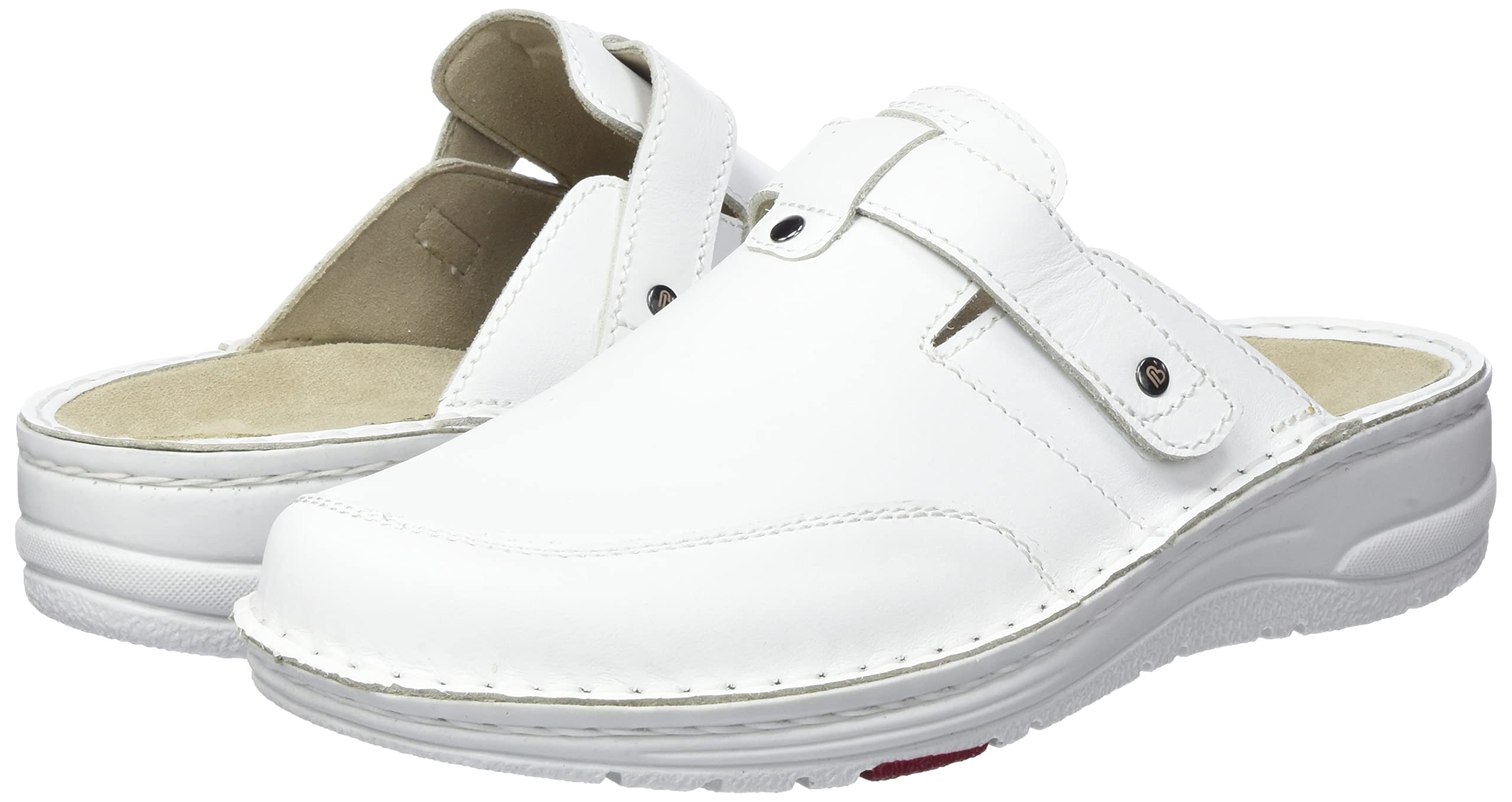 Berkemann Damen Berkoflex Clogs Leder Wide Fußbett: herausnehmbar