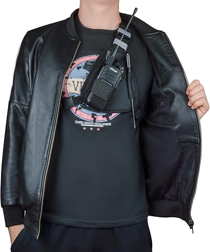 Miniatura 5 de Paquete de cofre universal para radio, Walkie-Talkie, soporte de nailon, funda frontal, accesorios para Baofeng UV5R, Kenwood, Yaesu, Motorola,