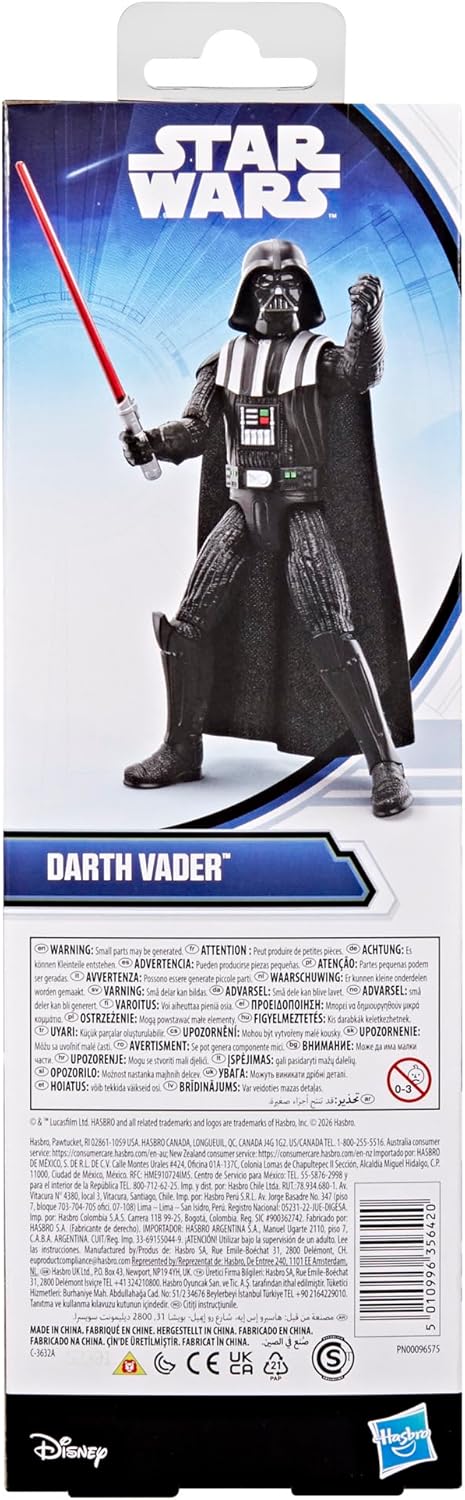 STAR WARS Titan Series Darth Vader, 12-Inch Action Figure & Accessory, Toys for Boys & Girls Ages 4+