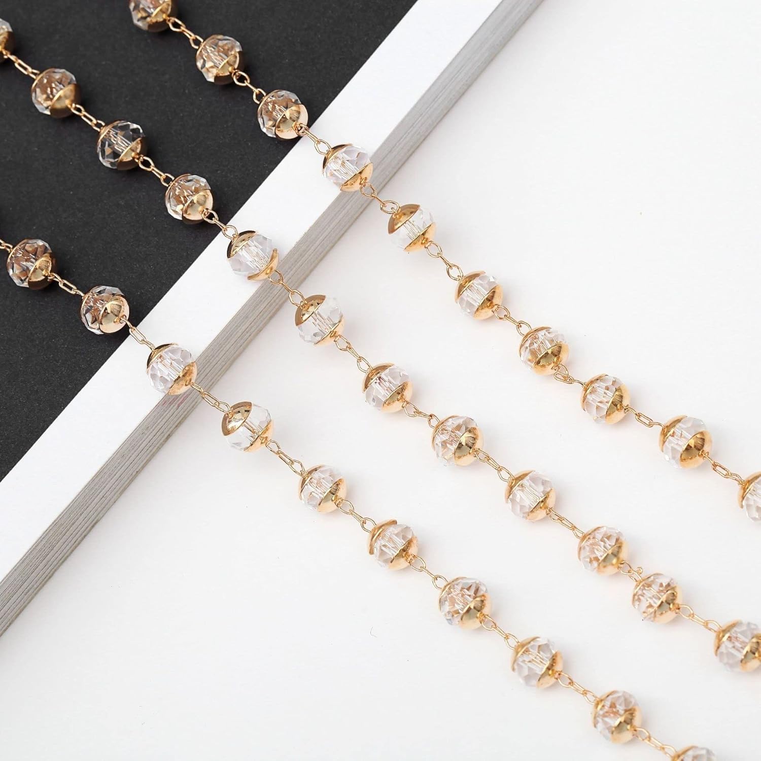 HOOENG Eyeglass Glasses Chains for Women Crystal Beaded Eyewear Retainer Stylish Eyewear Retainer Glasses Holder Chains