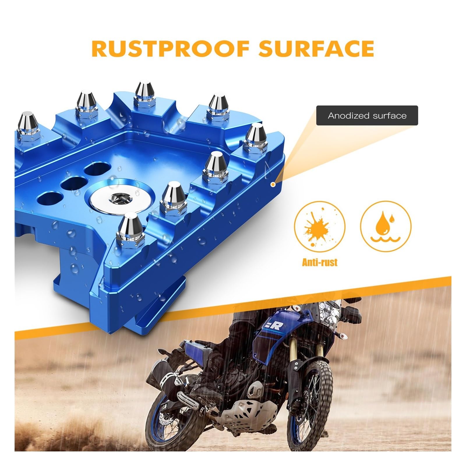 Pedane Poggiapiedi Per Yamaha Tenere 700/XTZ700 | 2019-2024 | Superficie Seghettata | Nero - Foto 3