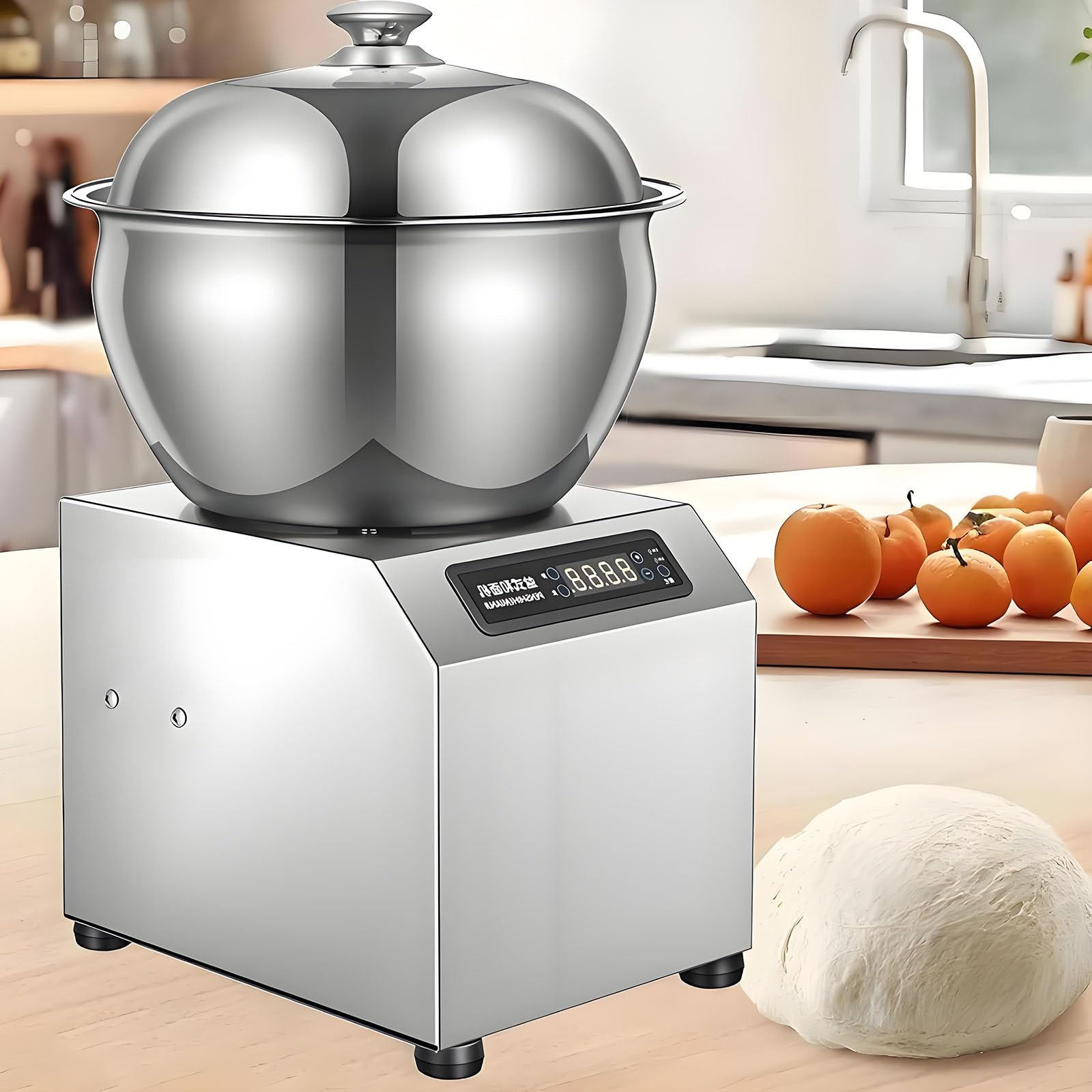 Impastatrice Professionale da 1800 W - Impastatrice a Spirale Professionale con Vasca Rimovibile, Doppia Rotazione E Timer per Panetteria, Pizzeria E Ristorante 5kg
