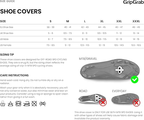 Miniatura 6 de GripGrab RaceThermo X - Fundas impermeables para zapatos de ciclismo de invierno para clima frío, neopreno, para ciclismo todoterreno
