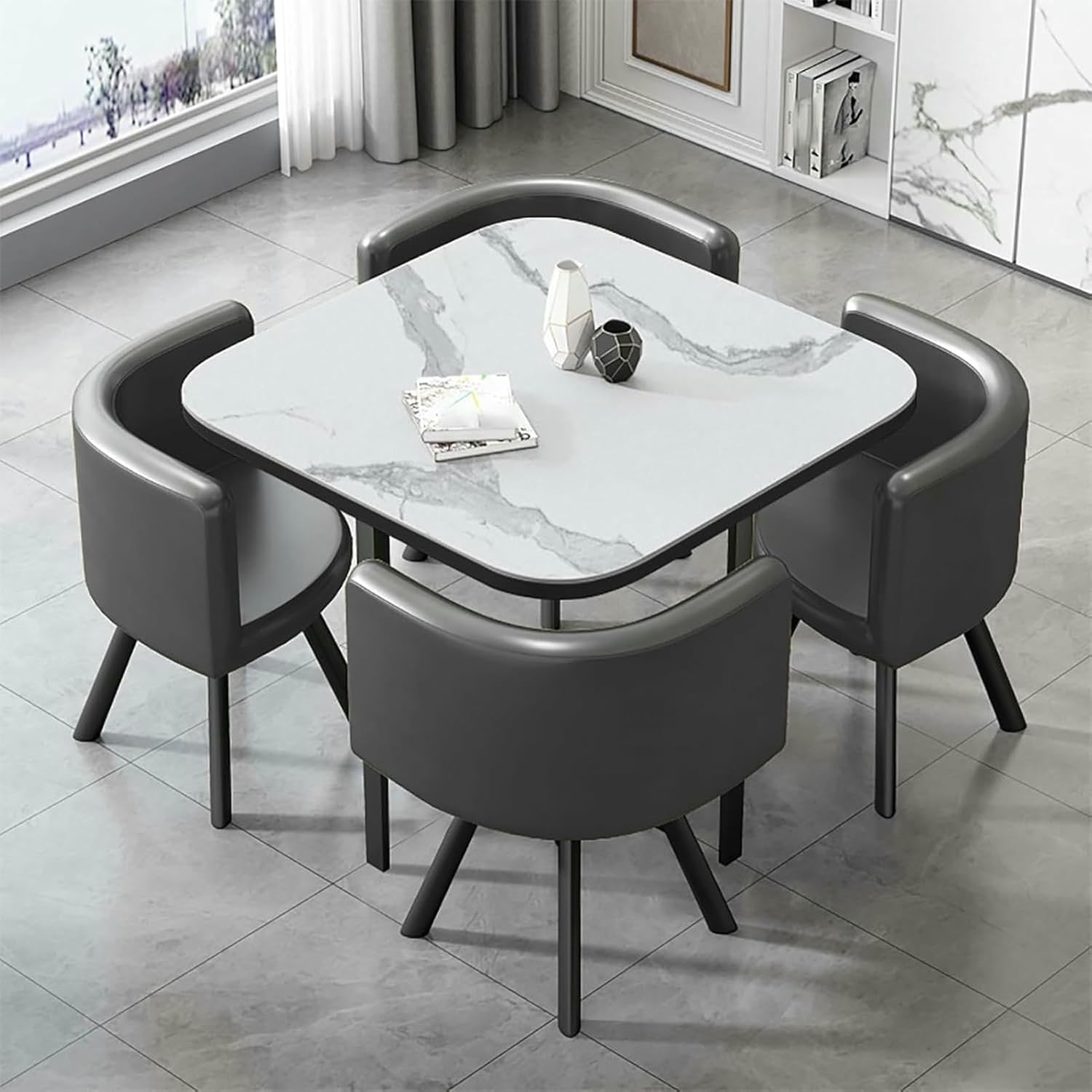 Office Reception Room Club Table and Chair Set, Coffee Table and Chair Set, Compact Coffee Sofa Seat Office Lounge, Children Table for Crafts
