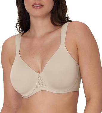 Bali Womens Underwire Lace Bra, Our Coolest Smoothing T-Shirt Bras for Women, Convertible Straps