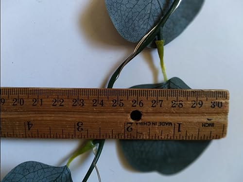 Miniatura 5 de 2pcs Green Eucalyptus Leaves Garland with LED Lights Great for Year Round Decor, Parties, Weddings