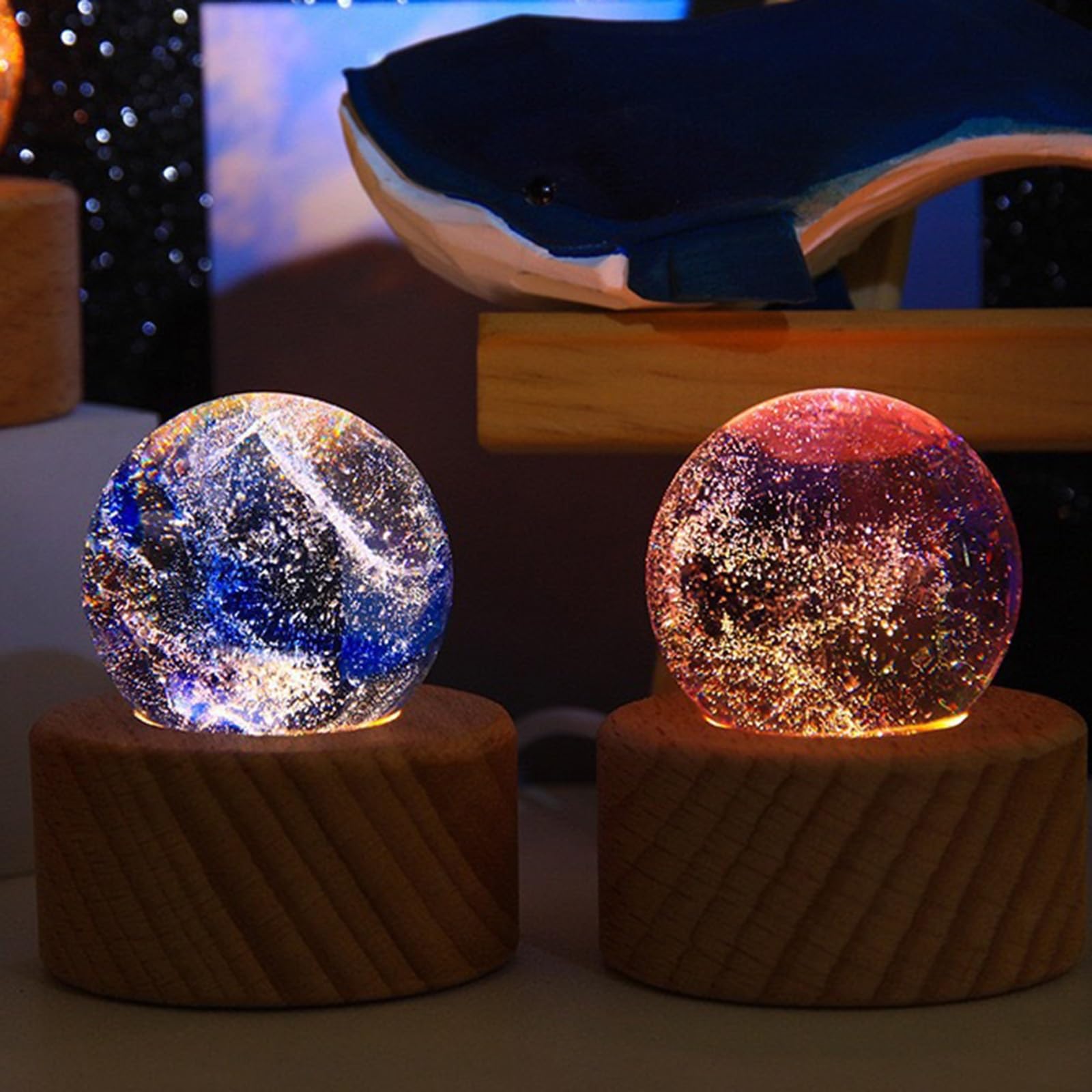 Waxinelichtjeshouder met houten voet Chakra, Art Light, 25001CHK, 10,3x10,3x16,3cm