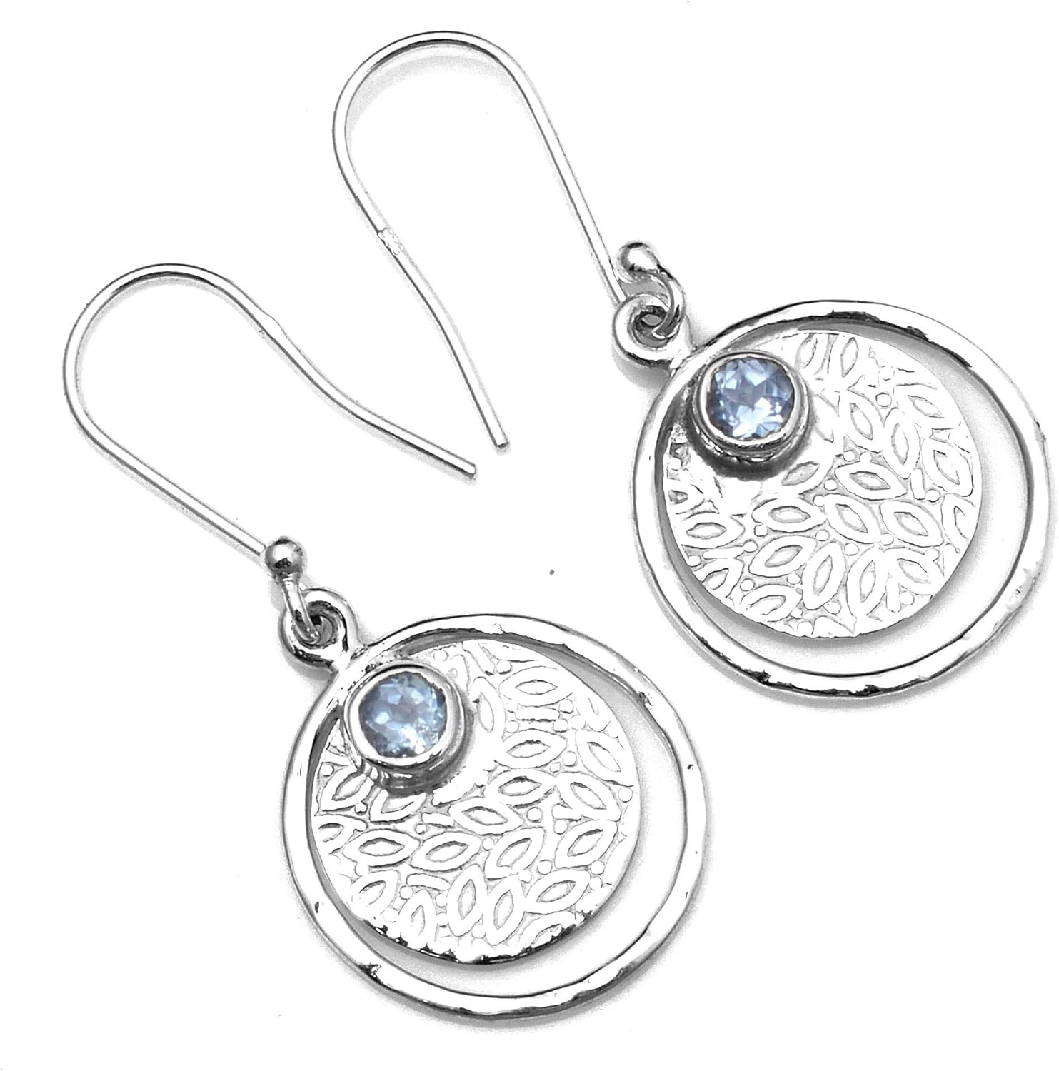 Silver Palace Sterling Silver Natural Gemstone Earrings for Women
