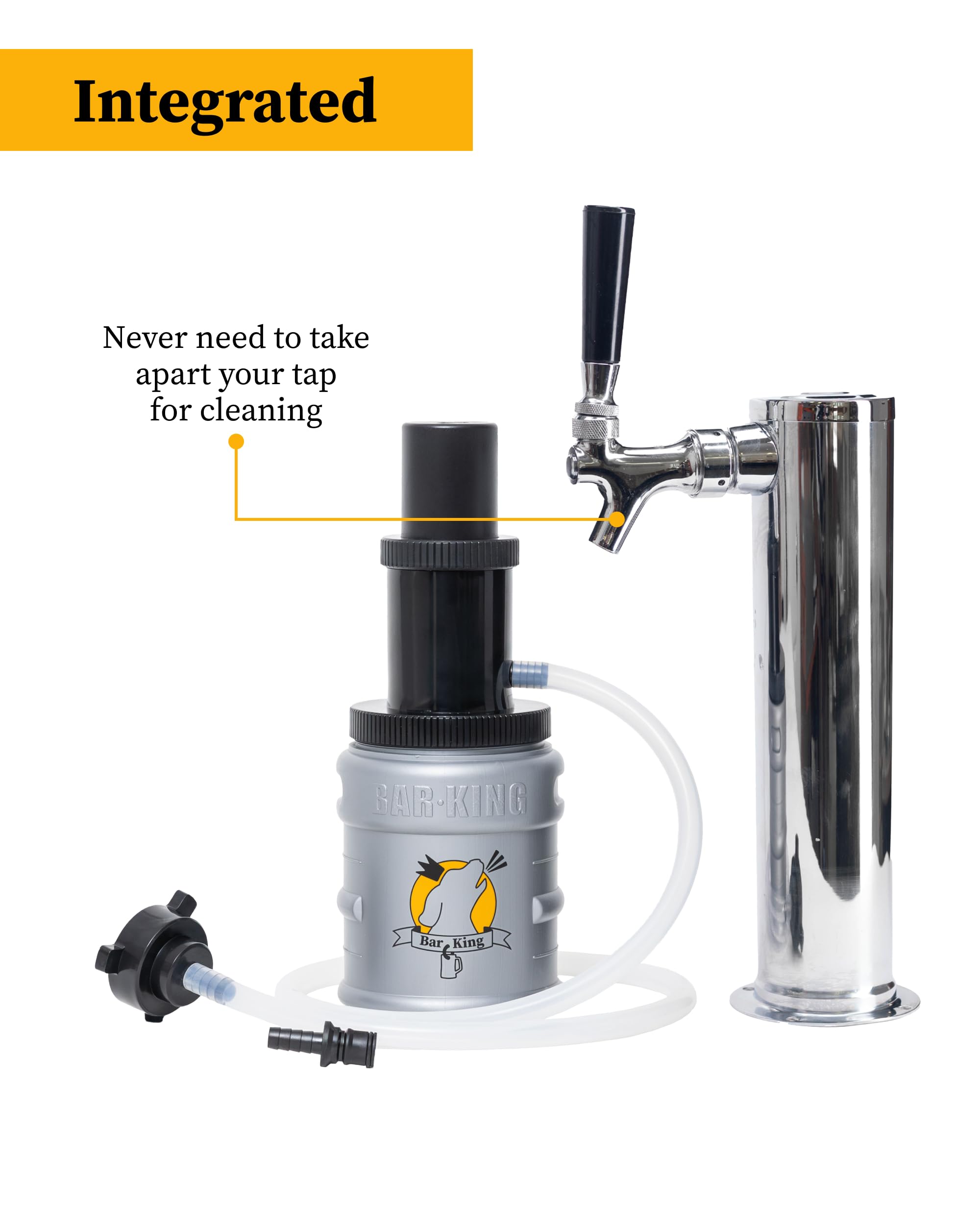 Bar-King Kit de limpieza Kegerator de conexión rápida con 32 paquetes de limpieza. Limpiar tus líneas de cerveza ahora es tan fácil como cambiar un barril. (Estándar con 32 paquetes)