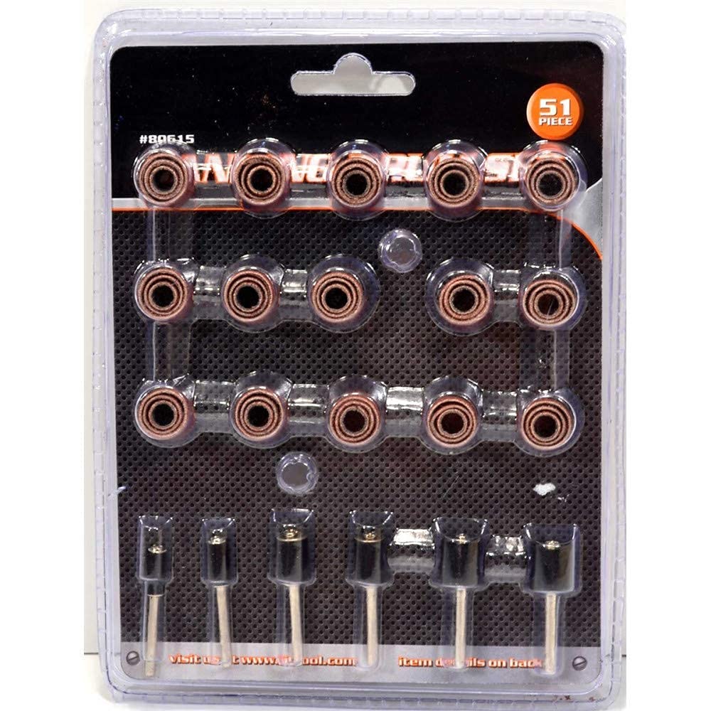 Hetkrishi 51 Piece Sanding Drum Set with Mandrills (Set)