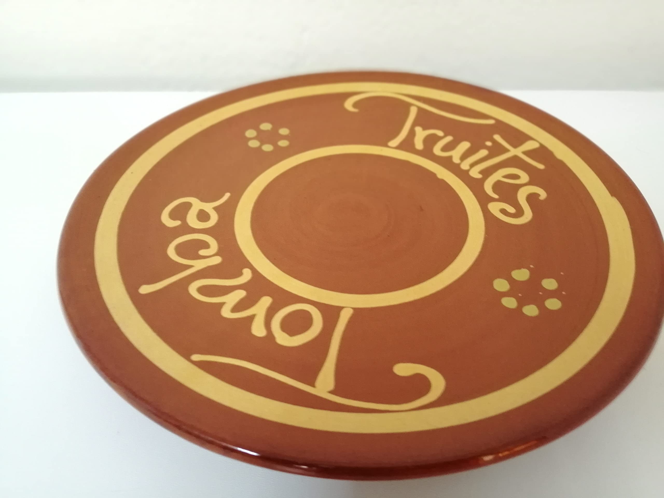 Genérico OFERTA GIRA TORTILLAS DE CERÁMICA 29CM. Artesanos de proximidad. TOMBATRUITES ARTESANAL. Envío gratis. Para navidad.