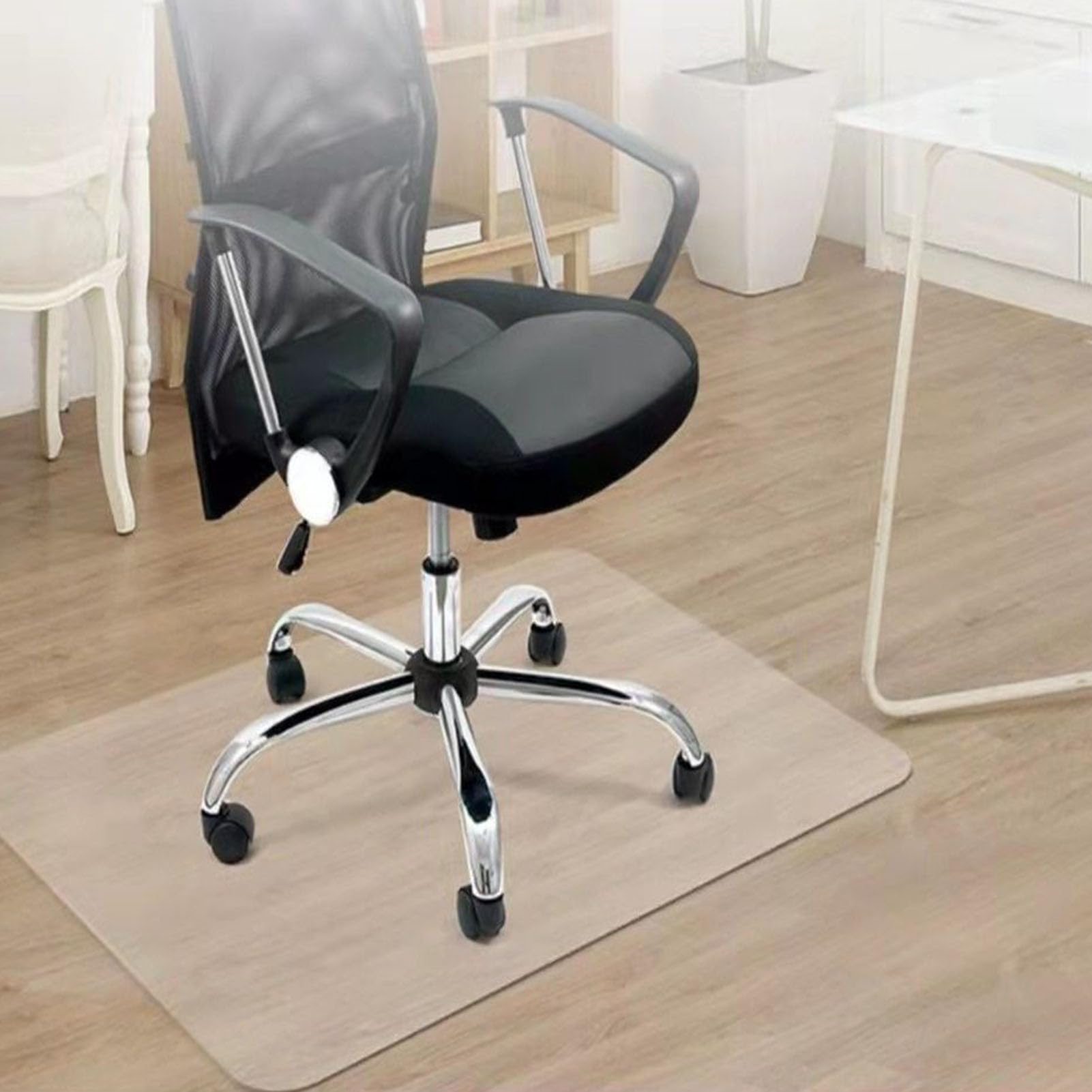 Tapete Protector de Suelo 1.5mm Transparente Tapete PVC para Silla Ideal para Oficinas Salas de Estar Durospara Suelo Resistente a Arañazos y Agua Fácil de Limpiar (Transparent,140cm×140cm)