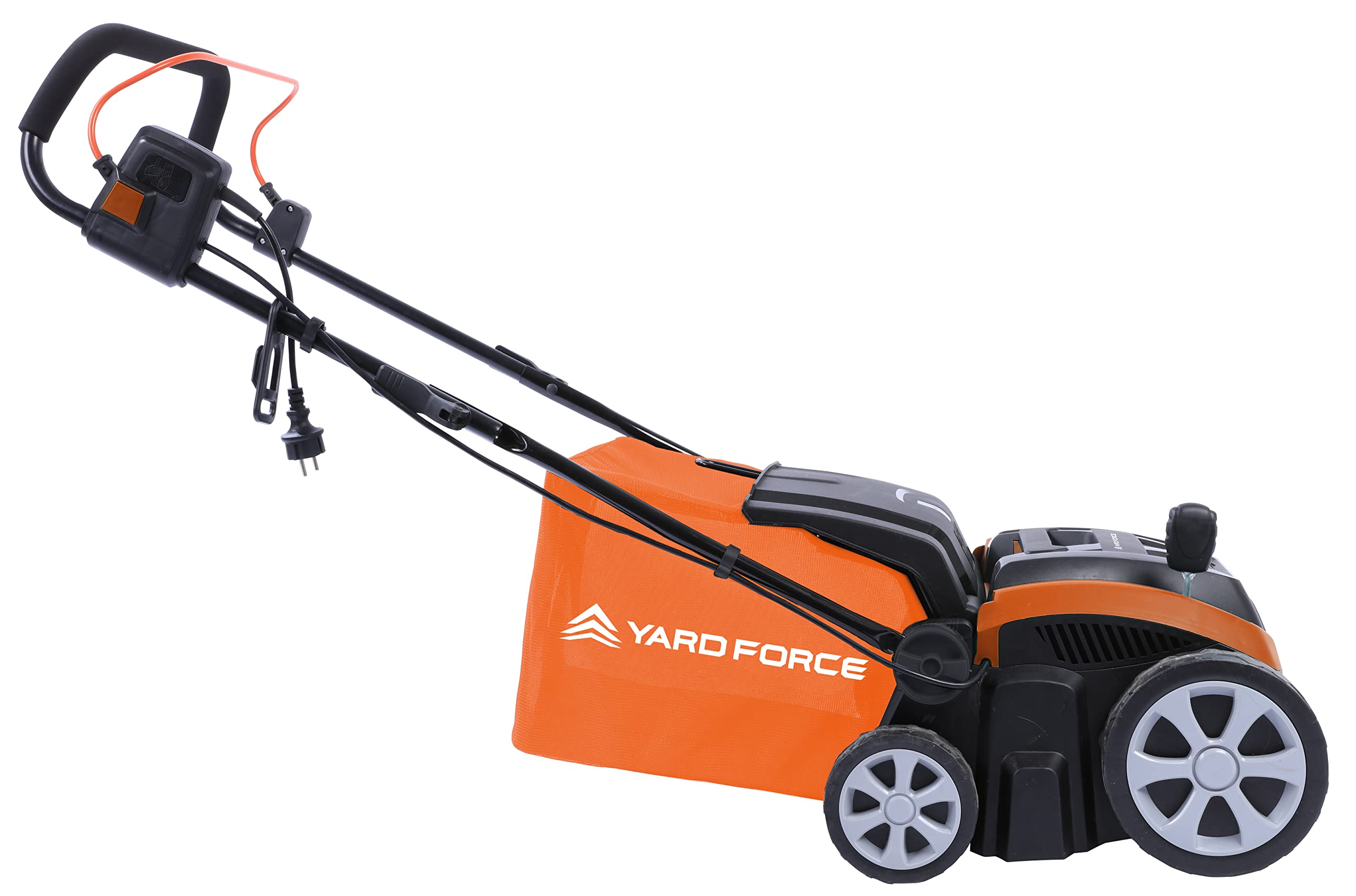 Yard Force EA U36A - Escarificador eléctrico 3 en 1 (1500 W, Ancho de Trabajo: 36 cm, Saco de 45 L, Incluye Rodillo escarificador y Rodillo de Ventilador)