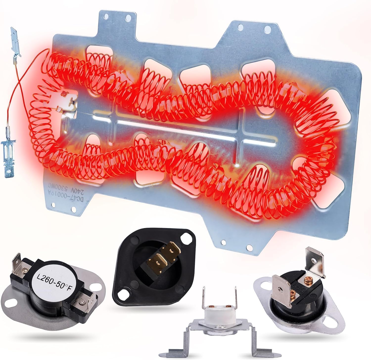 AZ4U Samsung Heating Element DC47-00019A 35001247 dc47 00019a Replaces For Samsung Dryer Heating Element With DC47-00018A DC96-00887A DC47-00016A DC32-00007A Thermistor Kit For Samsung Heat Element