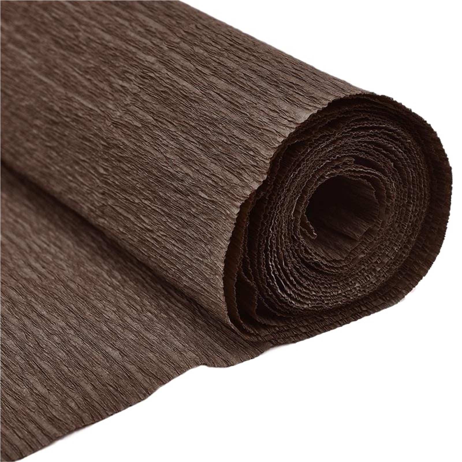Carta da regalo floreale, Rotoli Di Carta Crespa Increspata Multicolor 250x50 cm Avvolgimenti for Scrapbooking for Feste Origami Fai Da Te(Brown)