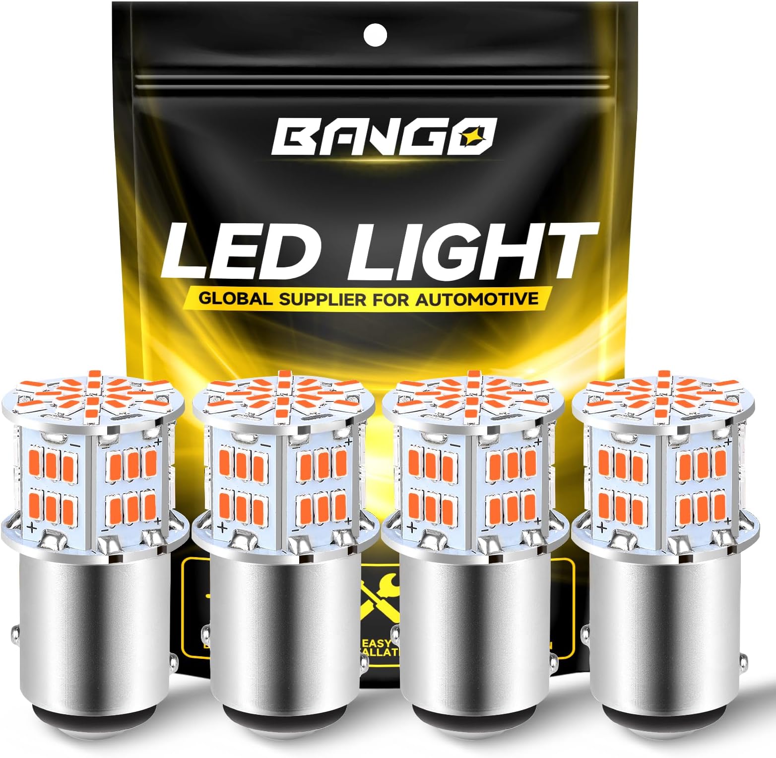 Xotic Tech 1157 BAY15D Red LED Bulbs – 5x Strobe Flash, Brake/Tail Light, 2 Pack