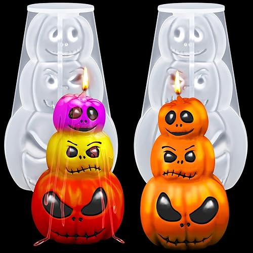 Vista 15 de Molde de vela de corazón 3D, 2 piezas de moldes de silicona para hacer velas, molde de fabricación de velas hecho a mano para el día de San