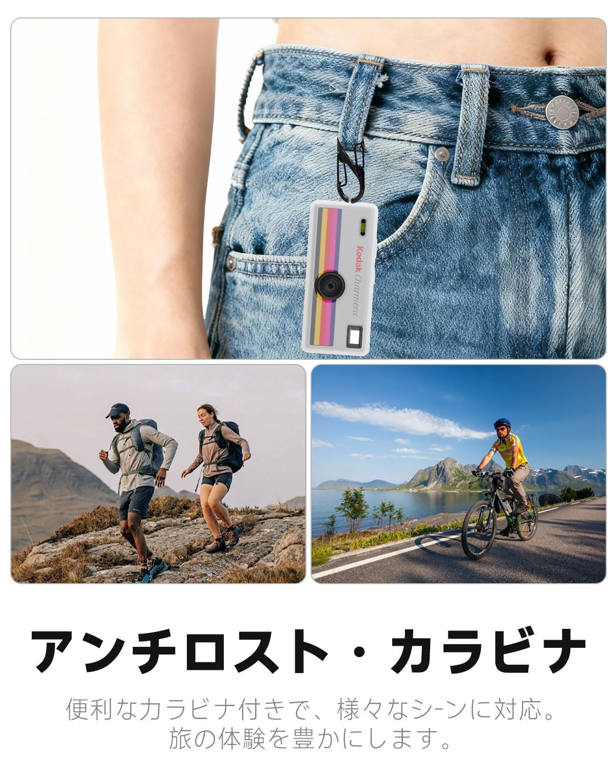 Amazon.co.jp: 【1+1枚セット】For KODAK CHARMERA 対応 ケース+保護 