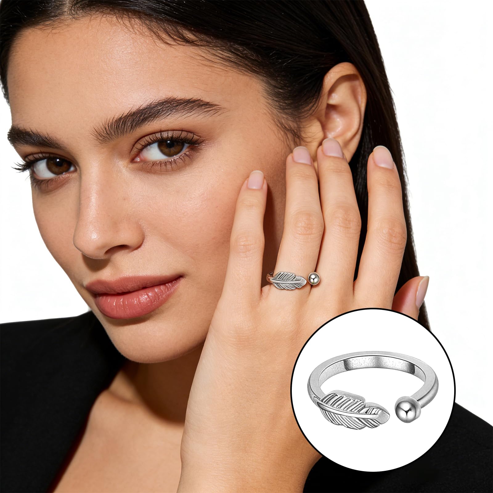 12 Piezas Anillos para el Dedo del Pie Mujer, Anillos de Dedo Ajustables, Anillo de Dedo del Pie Abiertos, Joyería Regalo Amistad San Valentín Día de la Madre, Plata