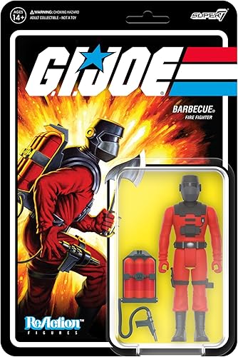 Super7 G.I. Joe Barbecue - Figura de acción G.I. Joe de 3.75 pulgadas con accesorio, coleccionables clásicos de dibujos animados y juguetes retro