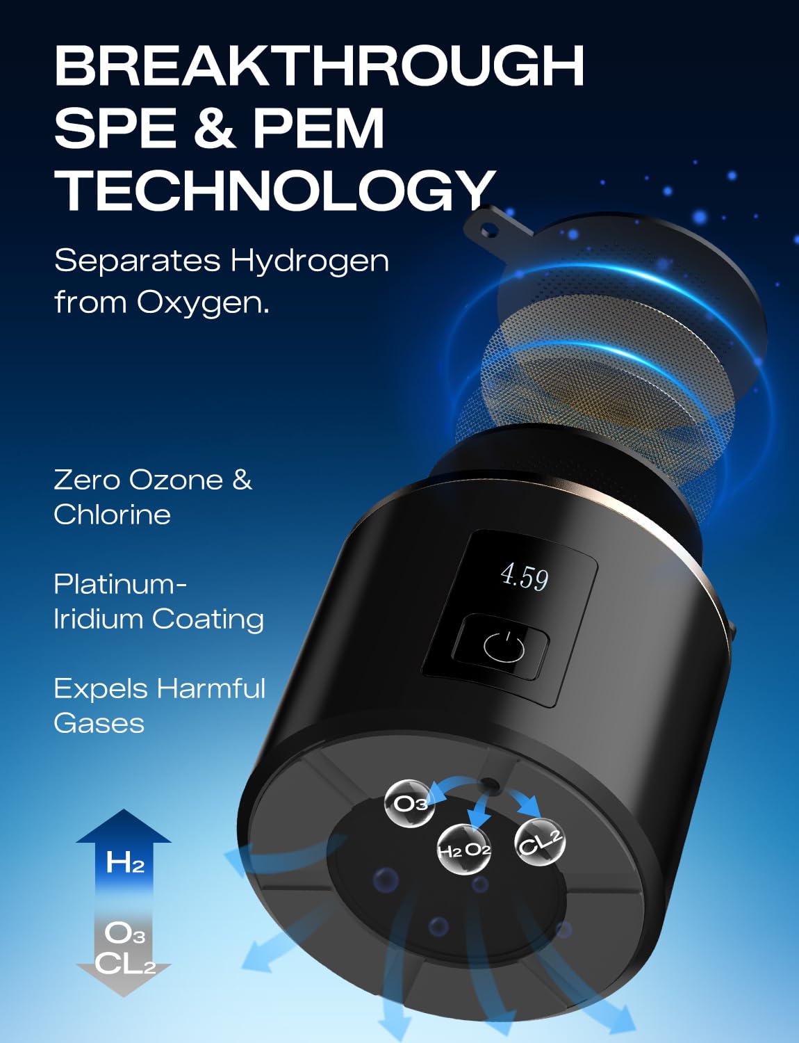 Hydrogen Water Bottle Generator-Up to 8100 PPB Molecular Hydrogen, 12-Hour Hydrogen Retention, IHSA Certified SPE/PEM Tech, Portable Hydrogen Bottle, Healthy Gift (Black) - Image 6