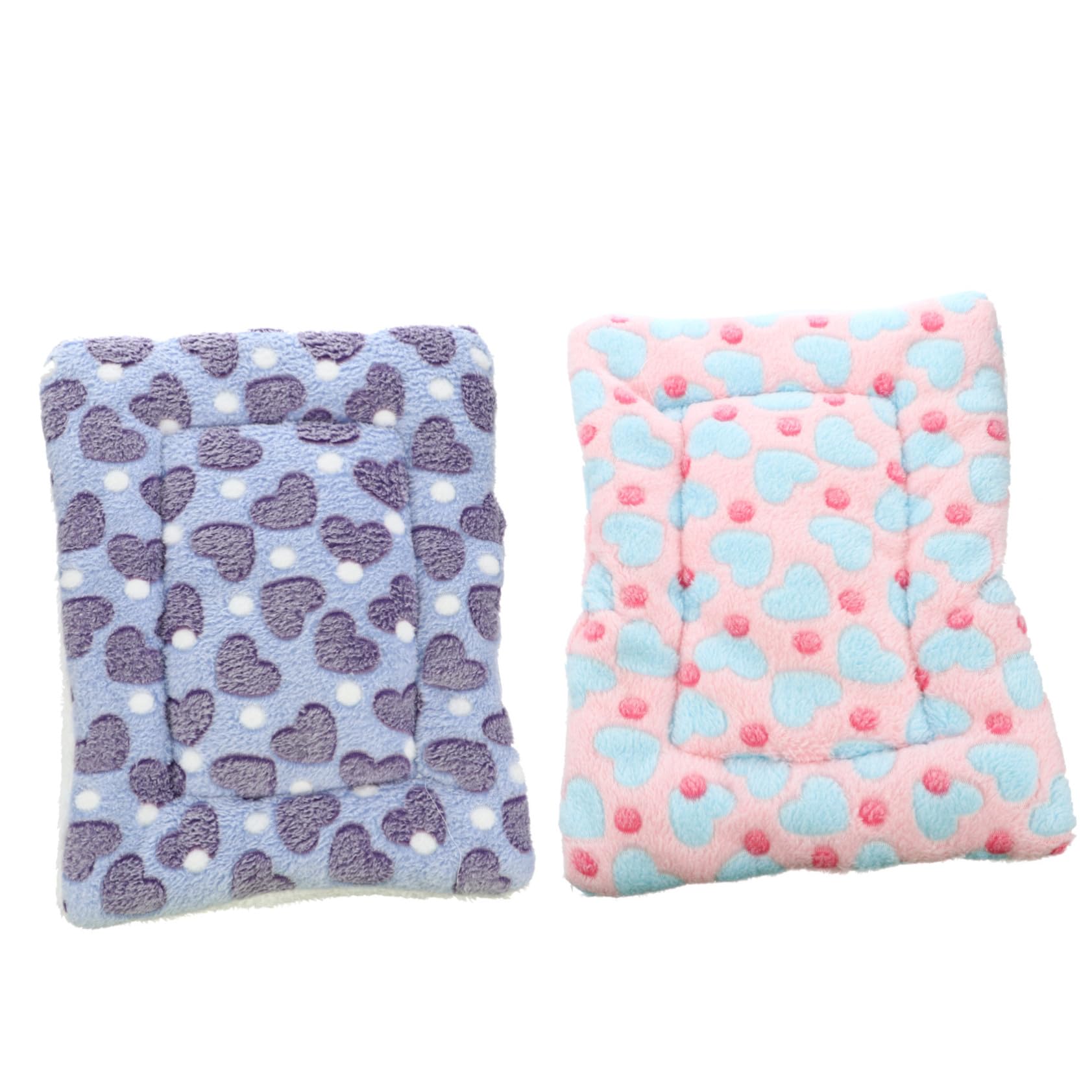 Beavorty Pet Blanket Mat 2 Pack Soft Washable Cushion Bed for Dogs Cats Indoor Outdoor Warm Sleeping Nest Pad 15.00X11.02X0.98In