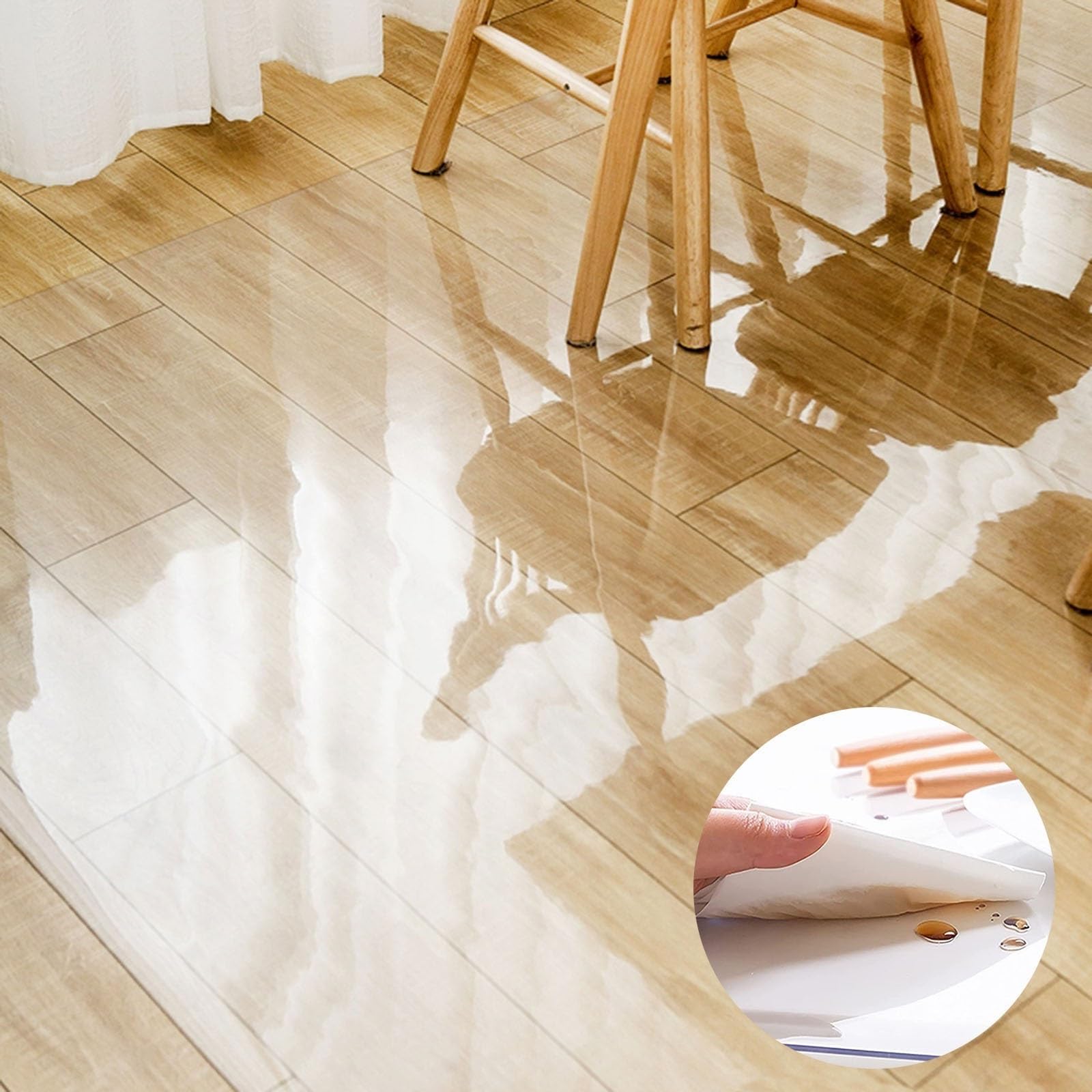 Tapis de chaise pour protection sol bureau bois dur évitant les rayures