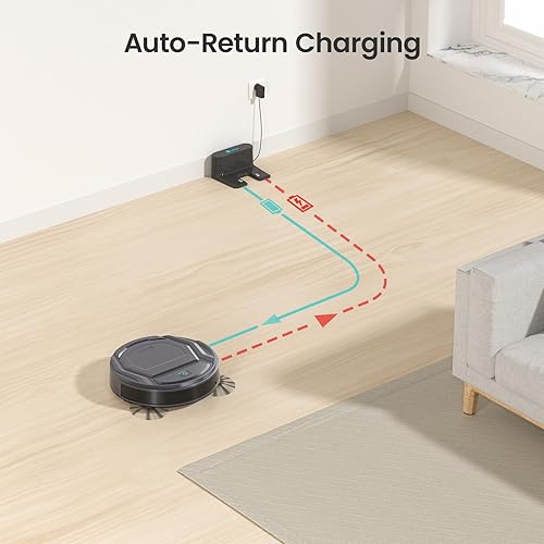 Miniatura 9 de Lefant Robot Vacuum Cleaner M210 Pro,Slim,Quiet,2200Pa Suction,120 Min Self-Charging Robotic Vacuums, Freemove 3.0,WiFi/APP/Alexa,6 Cleaning Modes