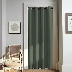 NICETOWN Blackout Curtain Window Treatment Thermal Curtain Solid Grommet Room Darkening Drape for Bedroom/Living Room, Dark Mallard, 1 Panel, W46 x L80
