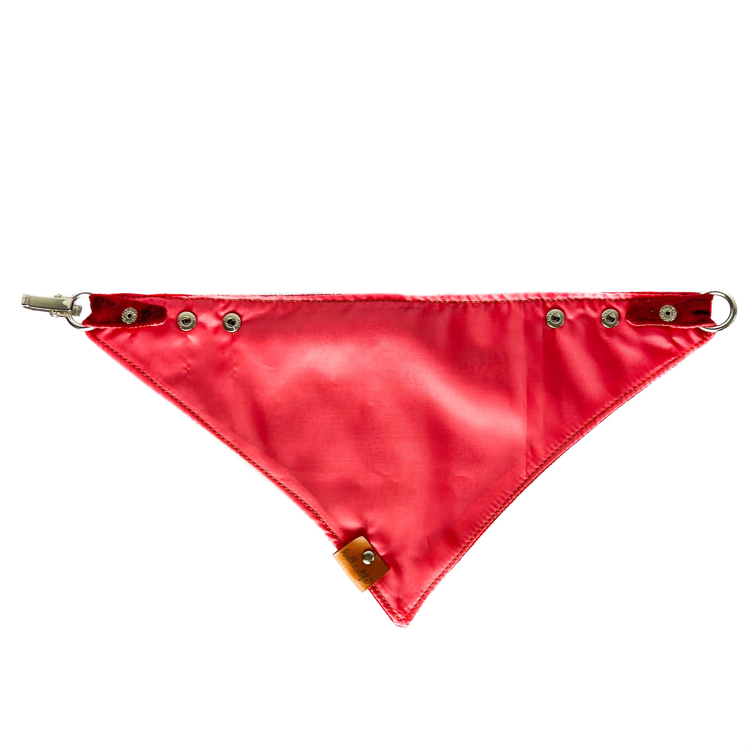 Bandana per cani con chiusura in metallo – collare regolabile per cani in morbido velluto, facile da pulire e confortevole (Ciliegia, L)
