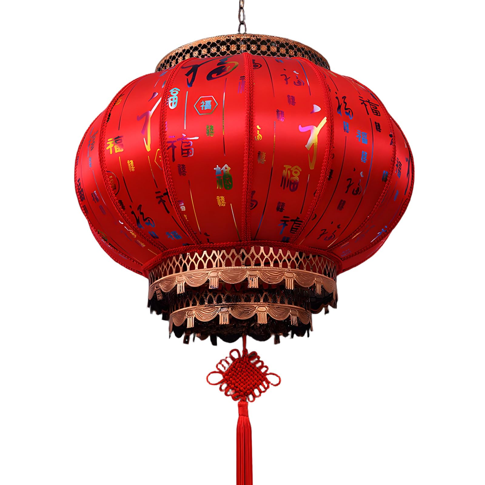 SBZIOJHDR Chinese-style lanterns, Indoor Red Lanterns, Traditional Hanging Lamp Shade, Rainproof and Sunproof, Chinese Party Decorations(D,50#)
