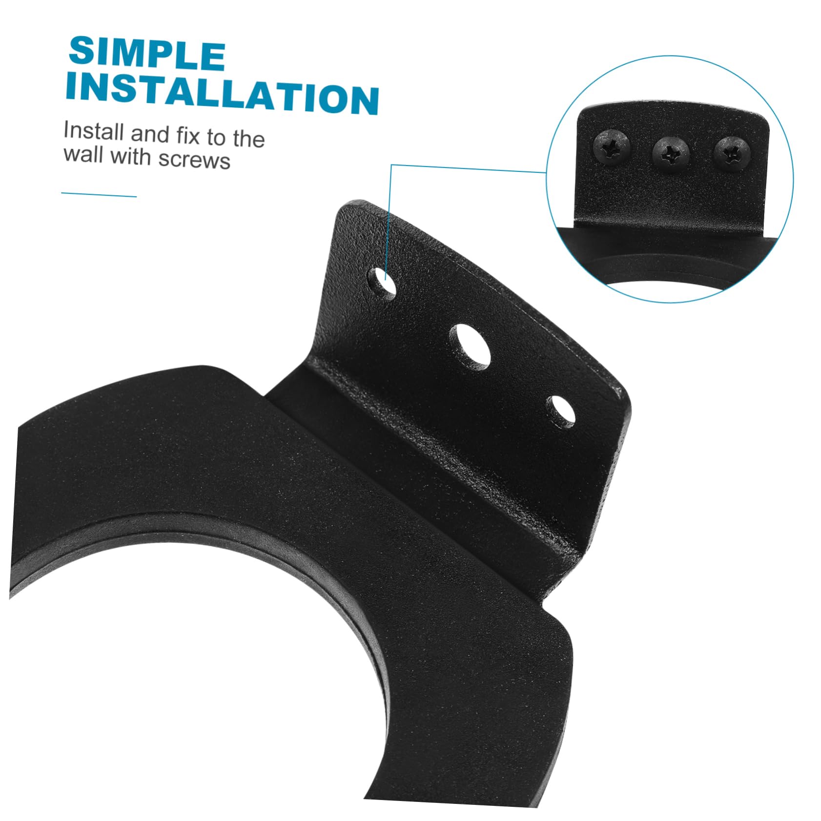 SUPVOX 4Sets Microphone Wall Holders with Hexagonal Rings Microphone Hooks and Rings Including Screws for Secure Mounting