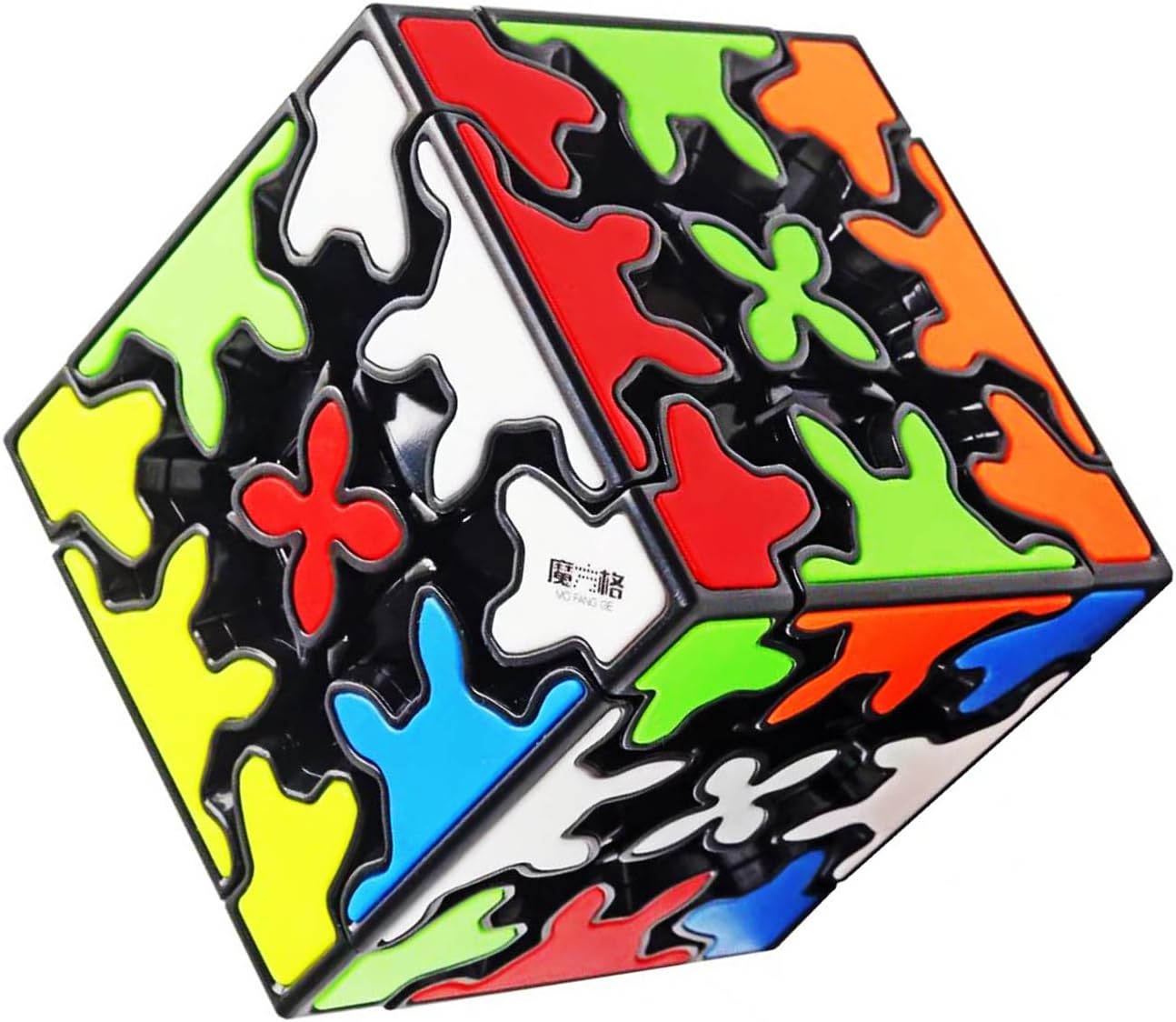 Cuberspeed 3x3 Gear Cube Speed Cube Black with Tiles Stickerless Gear 3x3 Magic Cube 3D Puzzle Twisty 3D Puzzle Brain Teasers Puzzles Toys