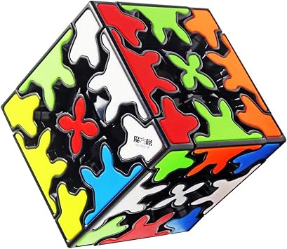 Cuberspeed 3x3 Gear Cube Speed Cube Black with Tiles Stickerless Gear 3x3 Magic Cube 3D Puzzle Twisty 3D Puzzle Brain Teasers Puzzles Toys