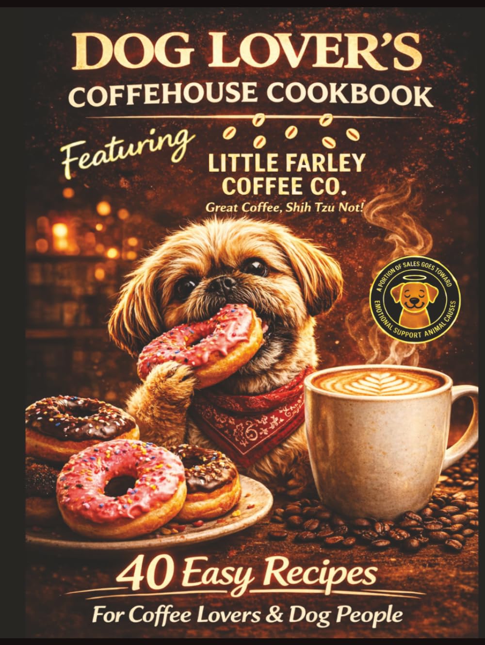 The Dog Lover's Coffeehouse Cookbook Featuring: Little Farley Coffee Co.™: 40 Recipes, Pastries, Cookies, Muffins, and Cozy Desserts Perfect with Coffee