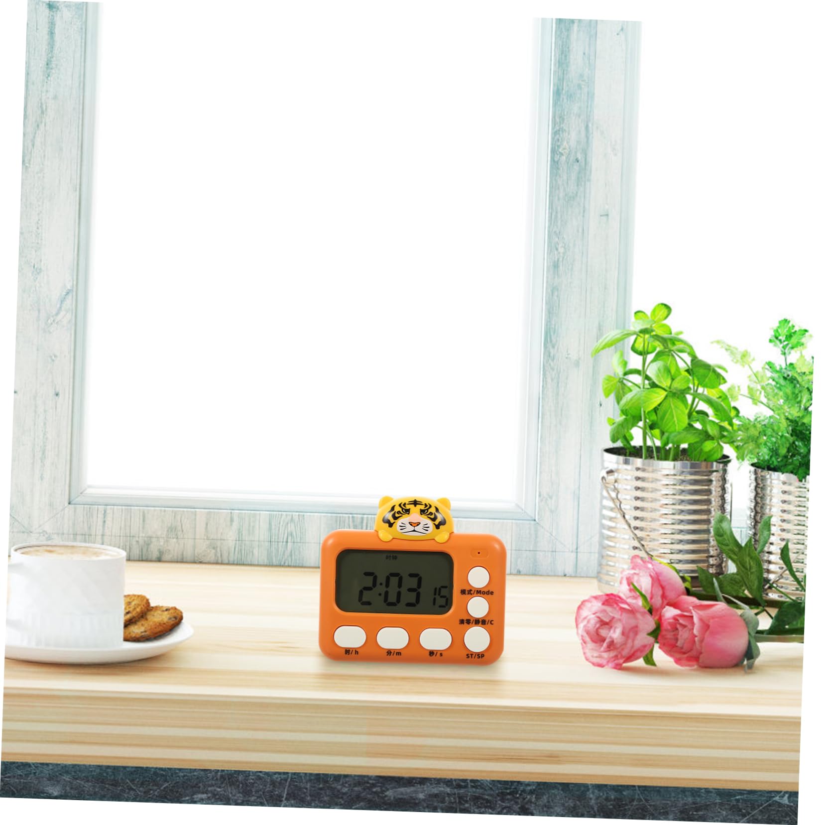 Alipis 4 Pièces Réveil minuteur Portable ecrans Support minuterie de Travail minuterie de Cuisine pour Enfants magnétique numérique Mignonne Rappel étudiant Plastique