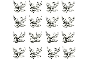 60pcs Alloy Eagle Pendant Charms for DIY Jewelry Making: