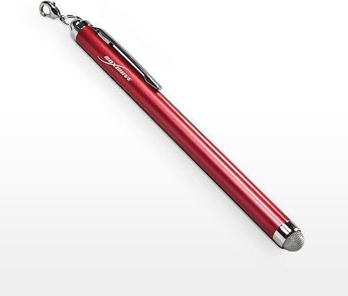 BoxWave Lápiz capacitivo EverTouch compatible con iPad (2 generación 2011), lápiz capacitivo con punta de fibra, color rojo carmesí