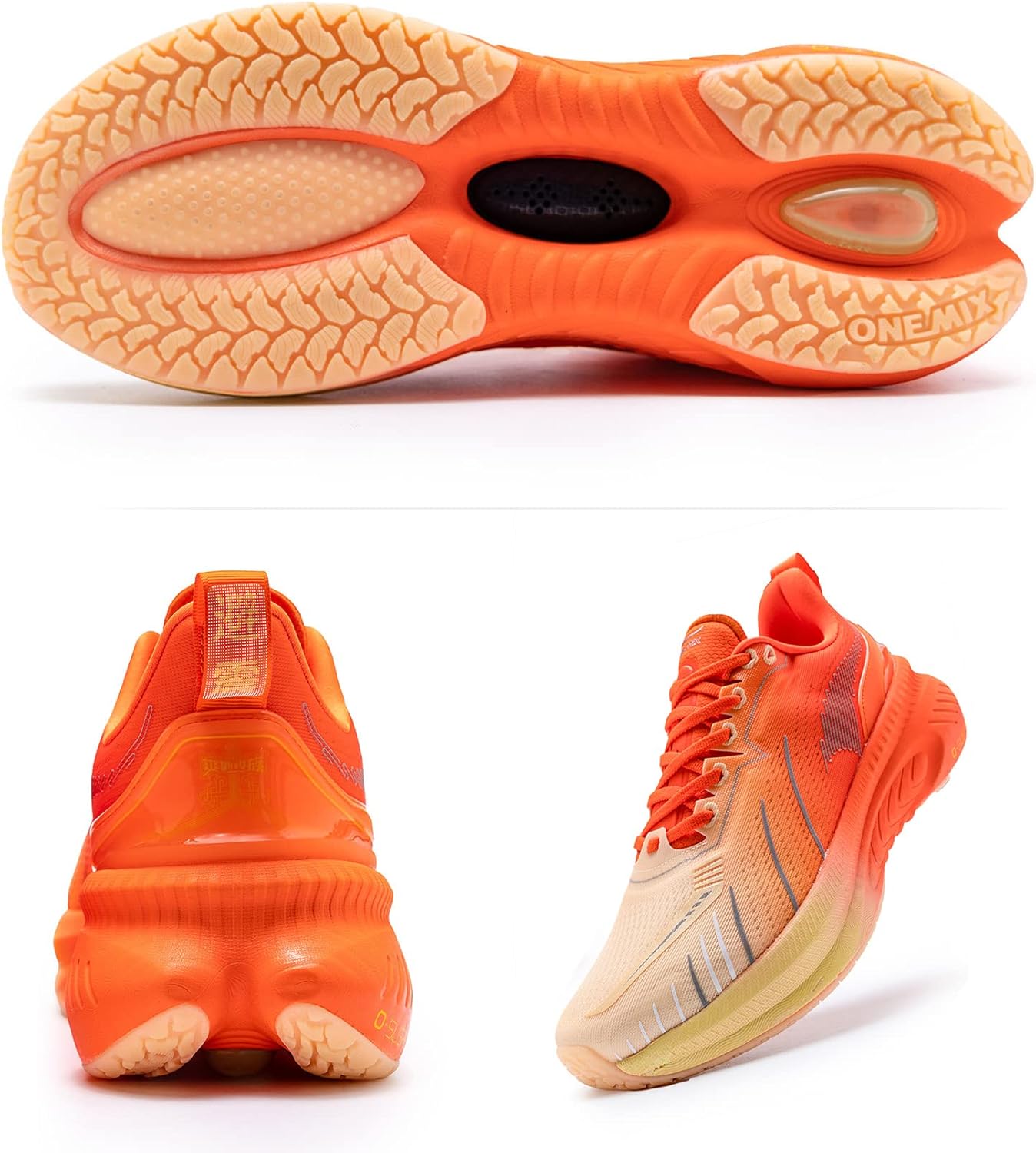 ONEMIX Men's Max Cushioned Walking Shoes with Air Cushion - Plantar Fasciitis Pain Relief